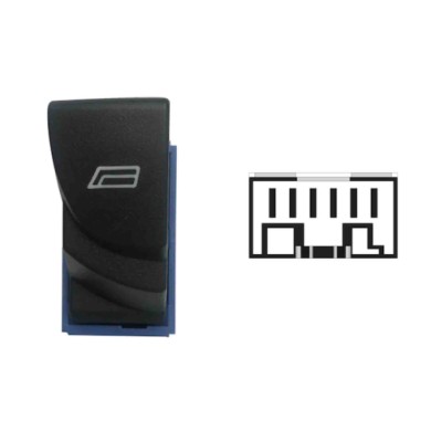 SFT102.JPG Interruttore Alzacristalli Porta Anteriore Dx 6 Pin Citroen Jumper Dal 05/2002 Al 06/2006