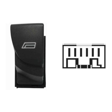 SFT103.JPG Interruttore Alzacristalli Sx Porta Anteriore Sx 6 Pin Citroen Jumper Dal 05/2002 Al 06/2006