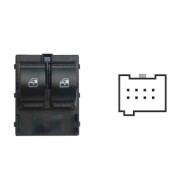 Blocco Comandi Alzacristalli Porta Anteriore Sx 2 Interruttori 8 Pin Citroen Nemo Dal 12/2007 Dal 09/2008