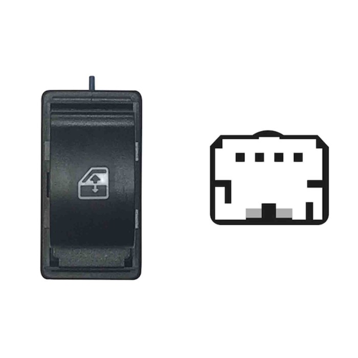 SFT106.JPG Interruttore Alzacristalli Porta Anteriore Dx 4 Pin Fiat Doblo' Dal 11/2009