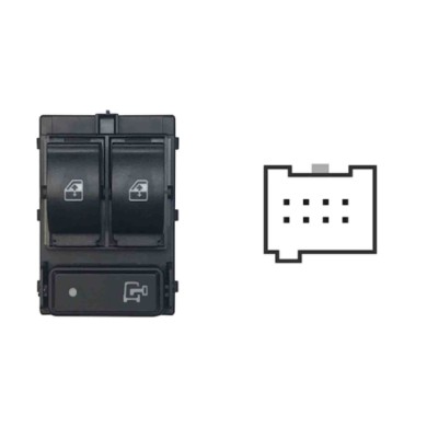 SFT107.JPG Blocco Comandi Alzacristalli Porta Anteriore Sx Fiat Doblo' Dal 11/2009
