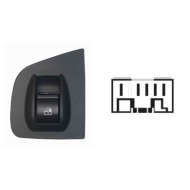 Pulsantiera Alzacristalli Porta Anteriore Dx 1 Interruttore 5 Pin Fiat Doblo' Dal 06/2006 Al 10/2009