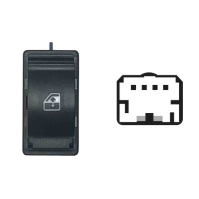 SFT112.JPG Interruttore Alzacristalli Porta Anteriore Dx 4 Pin Citroen Nemo Dal 12/2007 Dal 09/2008