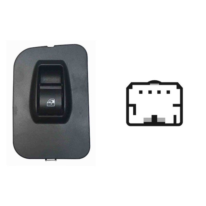 SFT113.JPG Pulsantiera Alzacristalli Porta Anteriore Dx 1 Interruttore 4 Pin Citroen Nemo Dal 12/2007 Dal 09/2008