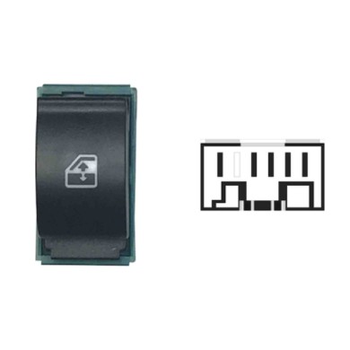 SFT118.JPG Interruttore Alzacristalli Anteriore Dx Porta Anteriore Sx 5 Pin Fiat Doblo' Dal 06/2006 Al 10/2009
