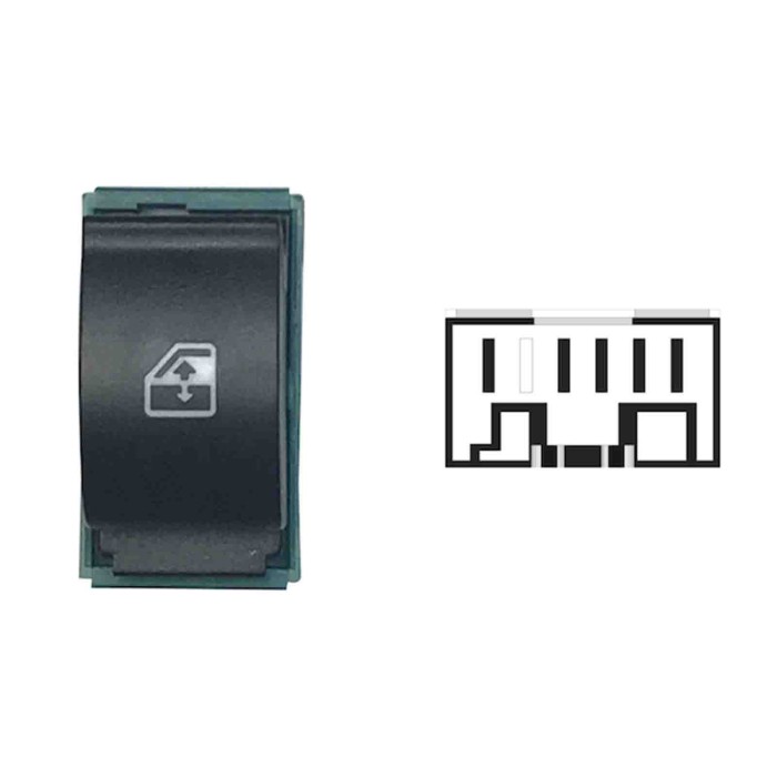 SFT118.JPG Interruttore Alzacristalli Anteriore Dx Porta Anteriore Sx 5 Pin Fiat Doblo' Dal 06/2006 Al 10/2009