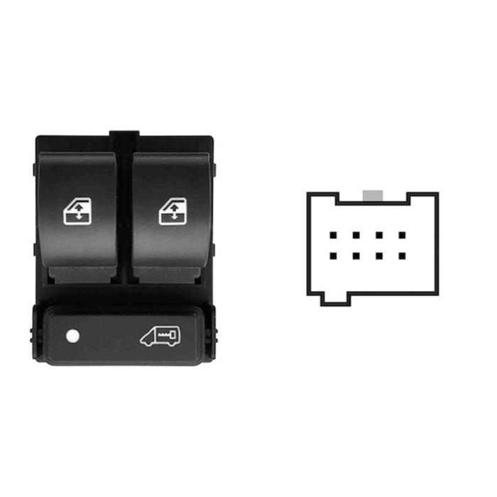 SFT119.JPG Blocco Comandi Alzacristalli Anteriori Sx 8 Pin Citroen Jumper Dal 07/2006