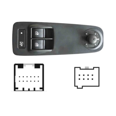 SFT123.JPG Pulsantiera Alzacristalli Porta Anteriore Sx Fiat Ducato Dal 07/2006 Al 03/2012