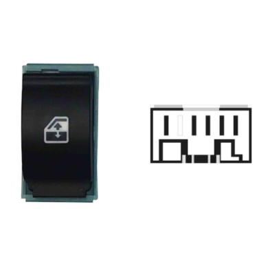 SFT124.JPG Interruttore Alzacristalli 5 Pin Fiat Idea Dal 10/2003 Al 12/2012