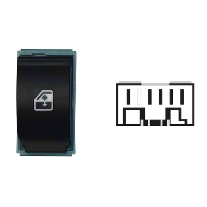 SFT124.JPG Interruttore Alzacristalli 5 Pin Fiat Idea Dal 10/2003 Al 12/2012