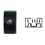 Interruttore Alzacristalli 5 Pin Connettore Nero Fiat Idea Dal 10/2003 Al 12/2012