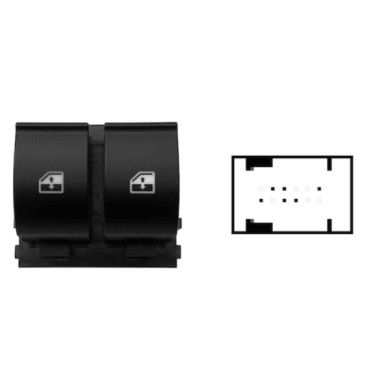 SFT129.JPG Blocco Comandi Alzacristalli Anteriori Sx 6 Pin Fiat Grande Punto Dal 05/2008 Al 06/2012