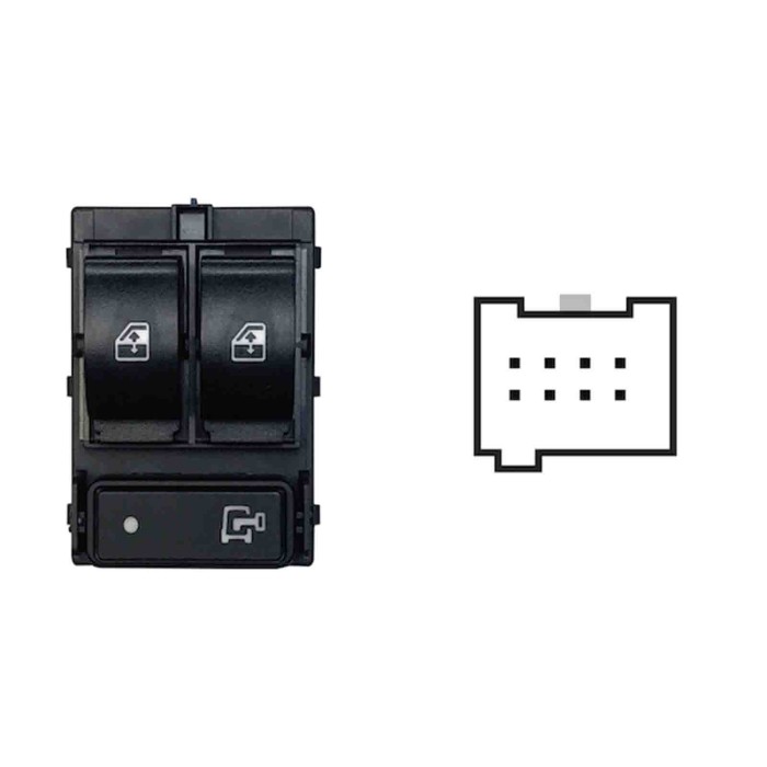 SFT130.JPG Blocco Comandi Alzacristalli Anteriori Sx 8 Pin Fiat Ducato Dal 03/2014