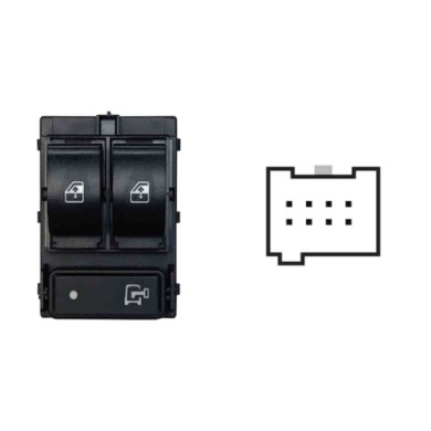 SFT132.JPG Blocco Comandi Alzacristalli Anteriori Sx 8 Pin Fiat Ducato Dal 04/2012 Al 02/2014