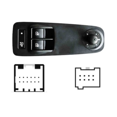 SFT134.JPG Pulsantiera Alzacristalli Porta Anteriore Sx Fiat Ducato Dal 04/2012 Al 02/2014