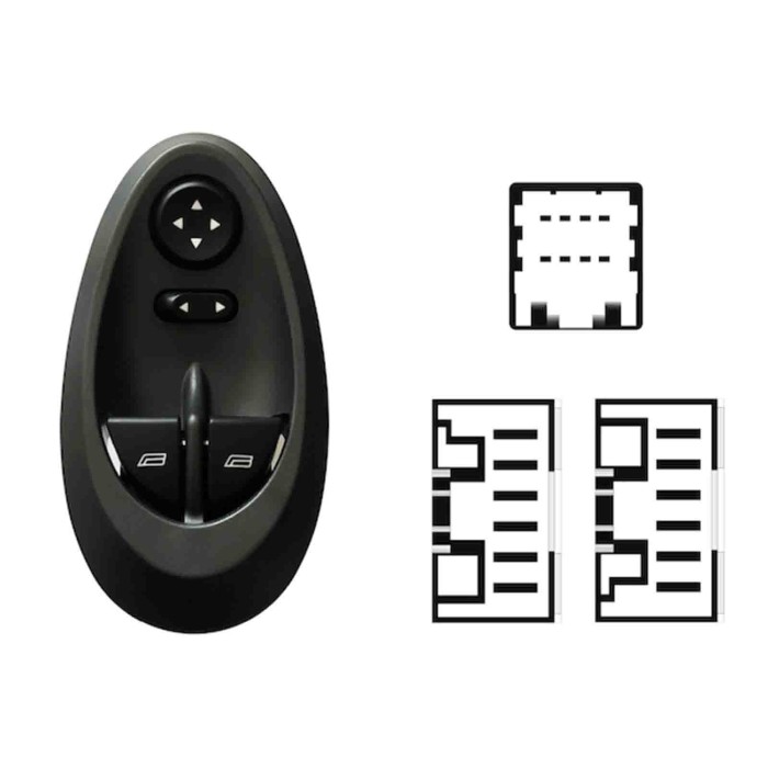 SID101.JPG Pulsantiera Alzacristalli Porta Anteriore Sx Retrovisori Elettrici 2 Interruttori 20 Pin Iveco Daily Dal 02/2000 Al 0