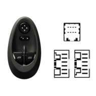 Pulsantiera Alzacristalli Porta Anteriore Sx Retrovisori Elettrici 2 Interruttori 20 Pin Iveco Daily Dal 02/2000 Al 04/2006