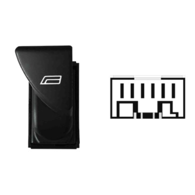 SID104.JPG Interruttore Alzacristalli Sx Porta Anteriore Sx 6 Pin Iveco Daily Dal 02/2000 Al 04/2006