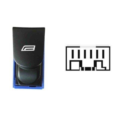 SID105.JPG Interruttore Alzacristalli Porta Anteriore Dx 6 Pin Iveco Daily Dal 02/2000 Al 04/2006