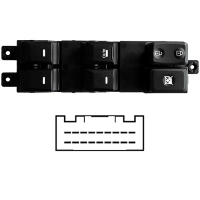SKA101.JPG Blocco Comandi Alzacristalli Porta Anteriore Sx Kia Picanto Dal 05/2011 Al 10/2017