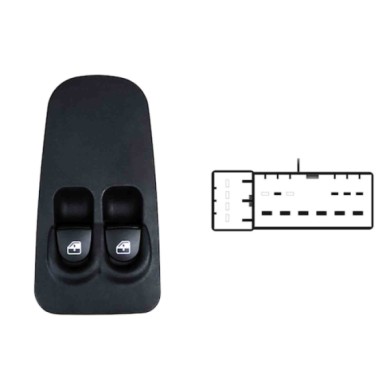SLN100.JPG Pulsantiera Alzacristalli Porta Anteriore Sx 2 Interruttori 10 Pin Lancia Ypsilon Dal 07/2003 Al 06/2011