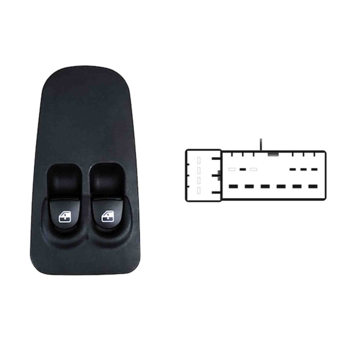 SLN100.JPG Pulsantiera Alzacristalli Porta Anteriore Sx 2 Interruttori 10 Pin Lancia Ypsilon Dal 07/2003 Al 06/2011