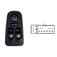 SLN101.JPG Pulsantiera Alzacristalli Porta Anteriore Sx Retrovisori Elettrici 2 Interruttori 16 Pin Lancia Ypsilon Dal 07/2003 A