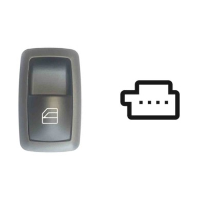 SMB101.JPG Interruttore Alzacristalli Porta Anteriore Dx Porta Posteriore Sx dx Colore Nero 4 Pin Mercedes Classe A W169 09/2004