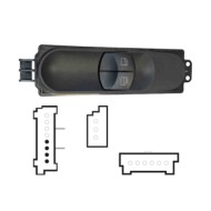 SMB105.JPG Pulsantiera Alzacristalli Porta Anteriore Sx Retrovisori Manuali 2 Interruttori 4 Pin Mercedes Sprinter Dal 05/2009
