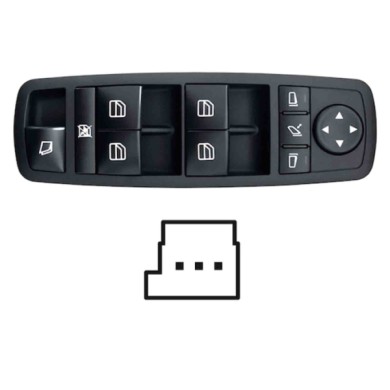 SMB109.JPG Blocco Comandi Alzacristalli Anteriore Sx Mercedes Classe Gl X164 Dal 04/2006 Al 12/2011