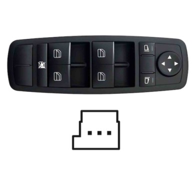 SMB110.JPG Blocco Comandi Alzacristalli Anteriore Sx Mercedes Classe Gl X164 Dal 04/2006 Al 12/2011