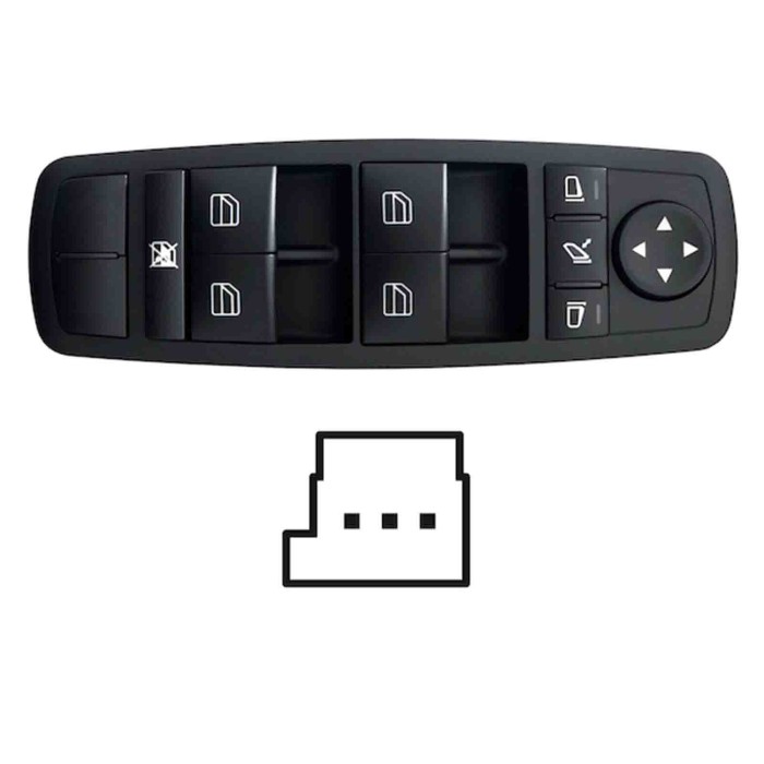 SMB111.JPG Blocco Comandi Alzacristalli Porta Anteriore Sx Mercedes Classe M W164 Dal 07/2005 Al 11/2011