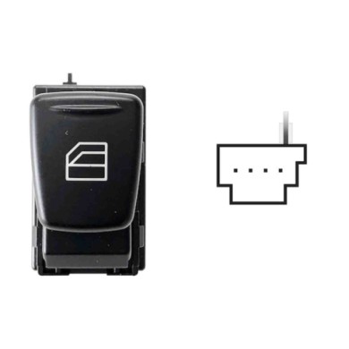 SMB113.JPG Interruttore Alzacristalli Anteriore Dx Porta Anteriore Sx & Porta Anteriore Dx 4 Pin Mercedes Smart Fortwo 02/2007-0