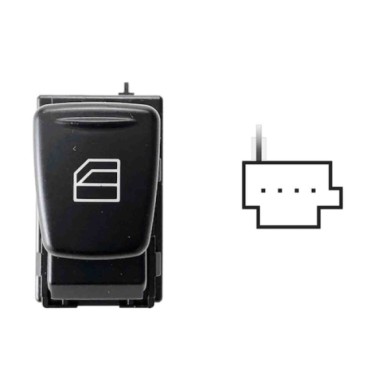 SMB114.JPG Interruttore Alzacristalli Anteriore Sx Porta Anteriore Sx 4 Pin Mercedes Smart Fortwo Dal 02/2007 Al 08/2015