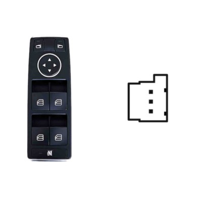SMB115.JPG Pulsantiera Alzacristalli Porta Anteriore Sx Mercedes Classe C W/s204 Dal 01/2011 Al 08/2014