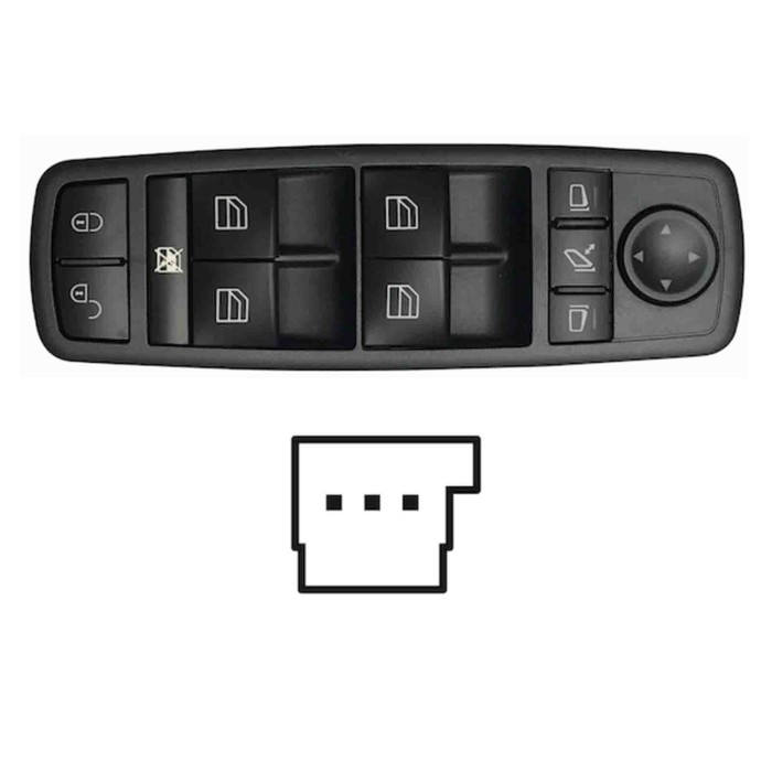 SMB122.JPG Blocco Comandi Alzacristalli Porta Anteriore Sx Mercedes Classe B T245 Dal 04/2005 Al 11/2011