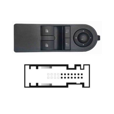 SOP101.JPG Blocco Comandi Alzacristalli Porta Anteriore Sx Opel Astra H Dal 03/2004 Al 03/2011