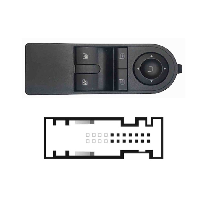 SOP101.JPG Blocco Comandi Alzacristalli Porta Anteriore Sx Opel Astra H Dal 03/2004 Al 03/2011
