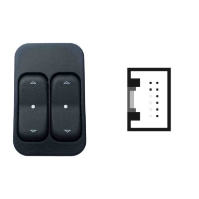 SOP105.JPG Blocco Comandi Alzacristalli Porta Anteriore Sx Opel Combo Dal 11/2001 Al 12/2011