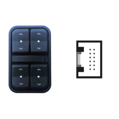 SOP107.JPG Blocco Comandi Alzacristalli Porta Anteriore Sx Opel Meriva Dal 03/2003 Al 05/2010