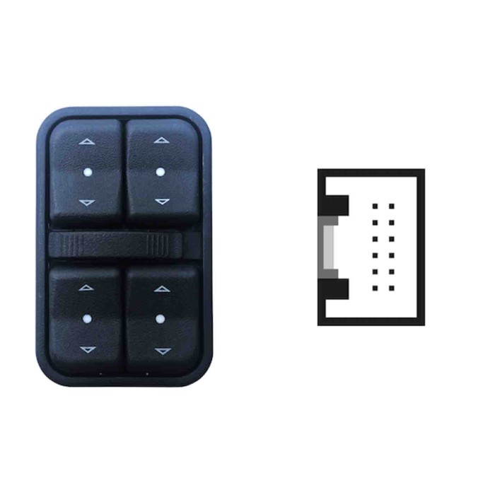 SOP107.JPG Blocco Comandi Alzacristalli Porta Anteriore Sx Opel Meriva Dal 03/2003 Al 05/2010