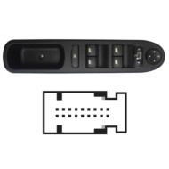 Pulsantiera Alzacristalli Porta Anteriore Sx Peugeot 207 Dal 02/2006 Al 11/2012