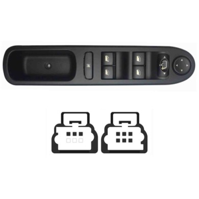 SPG101.JPG Pulsantiera Alzacristalli Porta Anteriore Sx Peugeot 307 Dal 04/2001 Al 07/2008