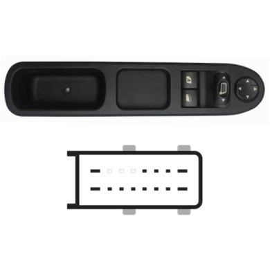 SPG102.JPG Pulsantiera Alzacristalli Porta Anteriore Sx Citroen C3 Picasso Dal 12/2008