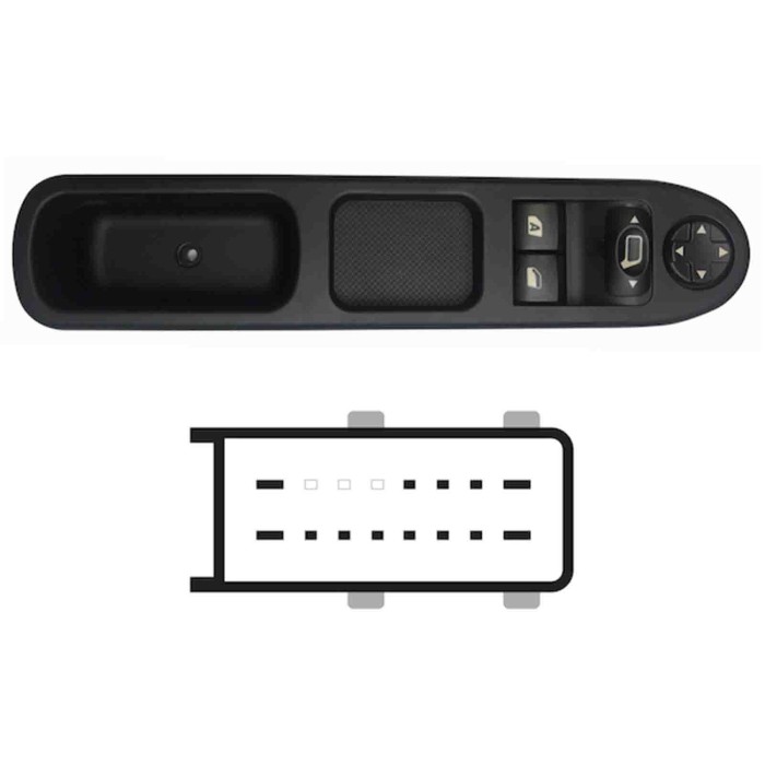 SPG102.JPG Pulsantiera Alzacristalli Porta Anteriore Sx Citroen C3 Picasso Dal 12/2008