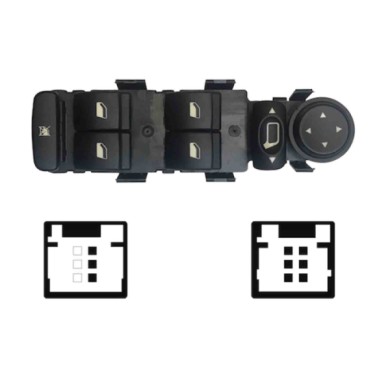 SPG106.JPG Blocco Comandi Alzacristalli Porta Anteriore Sx Citroen C4 Dal 11/2004 Al 11/2010