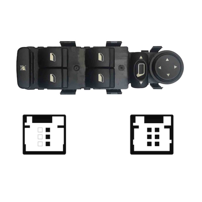 SPG106.JPG Blocco Comandi Alzacristalli Porta Anteriore Sx Citroen C4 Dal 11/2004 Al 11/2010