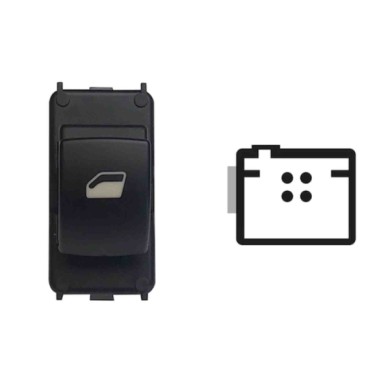 SPG107.JPG Interruttore Alzacristalli Porta Anteriore Dx Alzacristalli Comfort 4 Pin Peugeot 207 Dal 02/2006 Al 11/2012