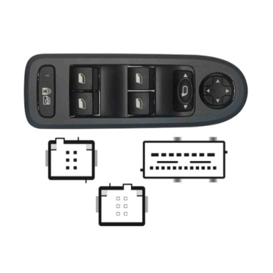 SPG108.JPG Pulsantiera Alzacristalli Porta Anteriore Sx Peugeot 308 Dal 09/2007 Al 06/2013