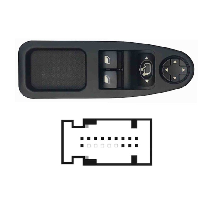 SPG109.JPG Pulsantiera Alzacristalli Porta Anteriore Sx Citroen Jumpy Dal 01/2007 Al 04/2016